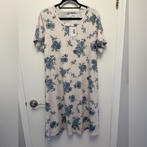 LuLaRoe Blue Floral Print Top